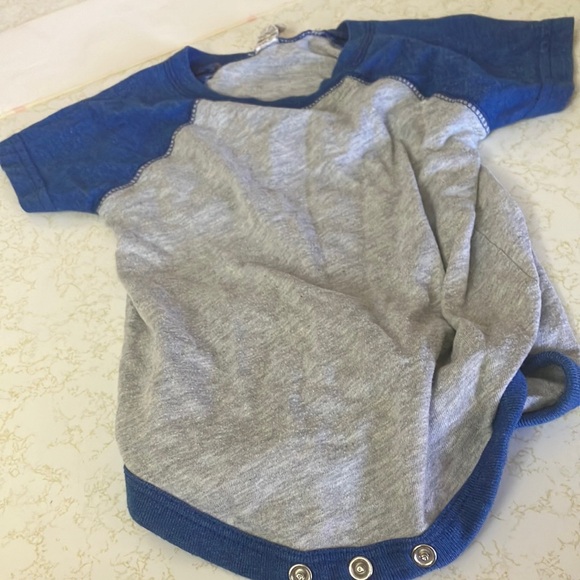 Rabbit skins Blue and Gray Kids one piece 12 months - Picture 1 of 4